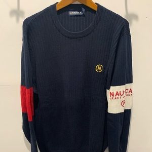 Navy blue sweater Nautica with red and white